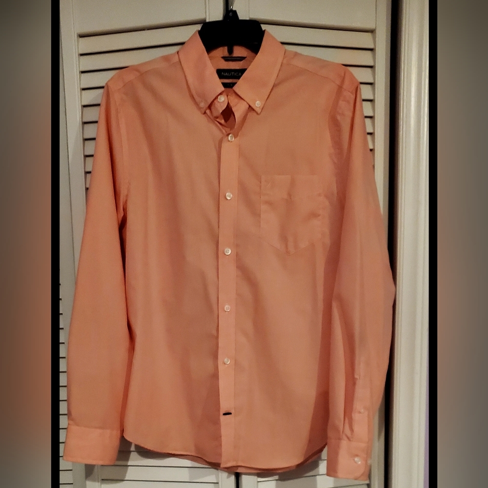 Nautica Long Sleeve 100% Cotton Button Down Shirt Medium